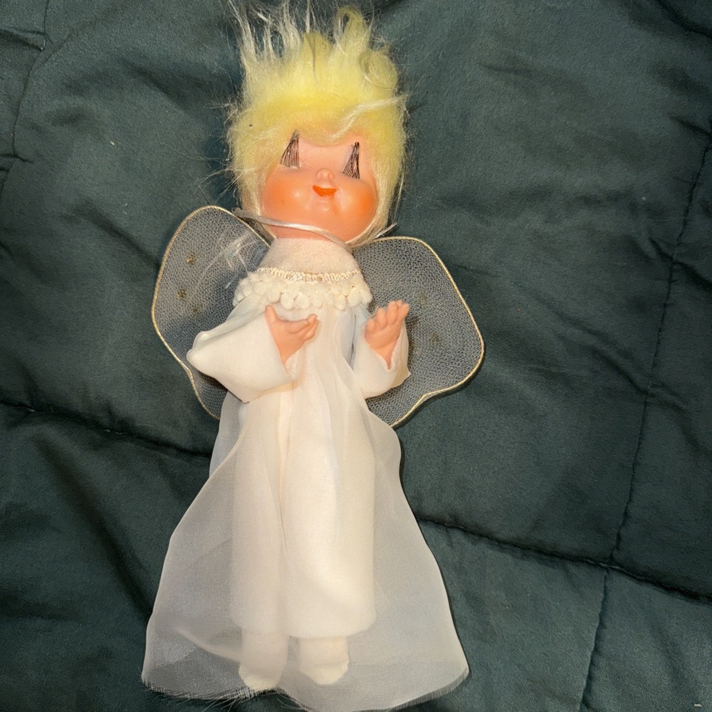 Vintage Angel Made In Japan For Lee Wards Elgin Illinois Posable Unusual Read